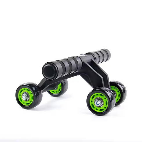 PVC Muscle Training Home Core Equipment Round Custom Gym Fitness Foldable Four Abdominal Ab Roller Wheel