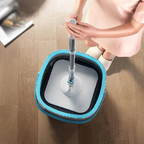 360° Rotation Mop and Bucket System Square Spinning Mops