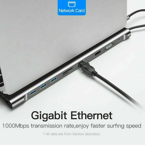 USB Type-C To 11-in-1 USB Hub Adapter