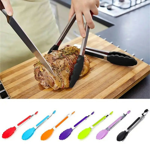Silicone Non-Slip Food Tong BBQ