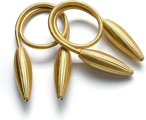 2 Pack Curtain Tiebacks -Gold