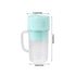 Blue Portable & Rechargeable Juice Blender Cup - 420ml with Straw