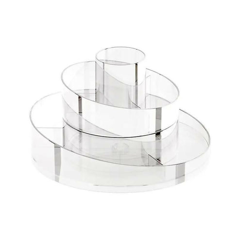 Transparent Rotating Cosmetic Storage Rack Organizer
