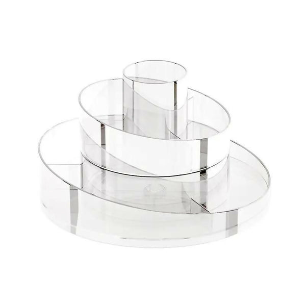 Transparent Rotating Cosmetic Storage Rack Organizer
