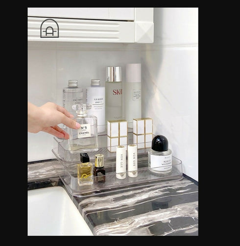Transparent 3 Tier Tabletop Makeup Organiser