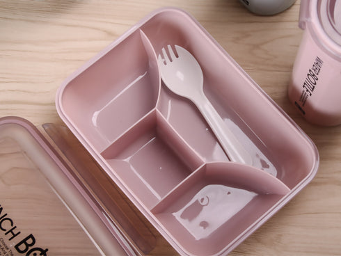 Tiffin Kids Plastic Lunch Box with Water Bottle Set