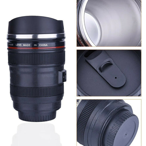 Stainless Steel Camera Lens Coffee Mug