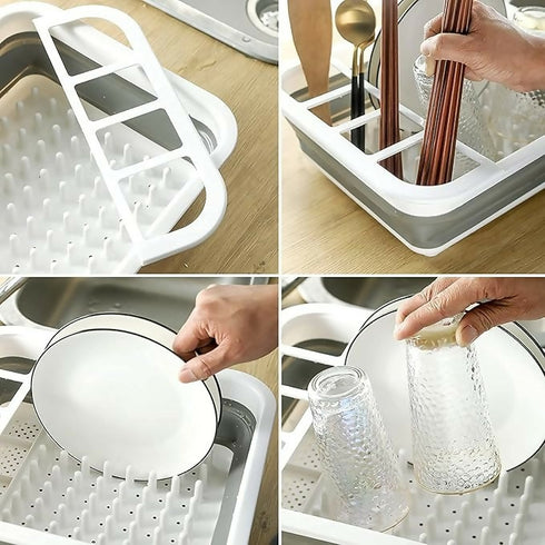 Collapsible Dish Drainer Foldable Drying Rack