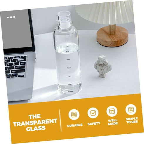 500ml Large Capacity Glass Bottle With Time Marker