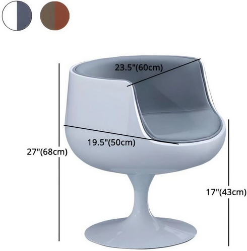 3Pcs Italian Design Leisure Coffee Cup Chair - grey