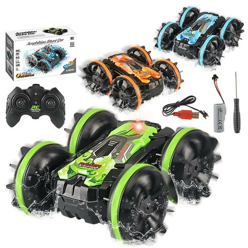RC Car Stunt Tumbling Rotation Amphibious Off-road Remote Control Car Children Boys Toy
