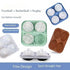 Basketball Rugby Reusable 4 Ice Cube Trays with Lid Molds