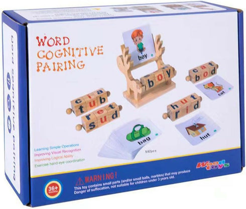Wooden Reading Blocks Short Vowel Rods Spelling Games