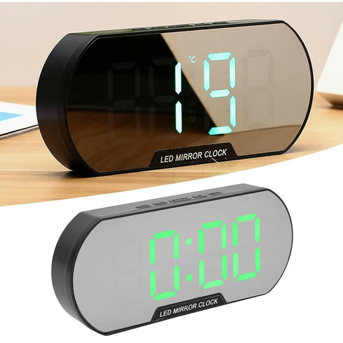 Digital LED Mirror Alarm Clock -Green