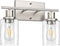 2-Light Modern Bathroom Light Fixtures Vanity Lights Brushed Nickel