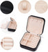 Portable Jewellery Organizer Box With Zipper - Black