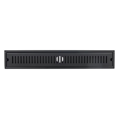 50cm Rectangular Matte Black Shower Channel Drain - AY 406-108- BLACK