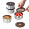 Stainless Steel Sealed Box Moisture-proof Lid Design 501-800ML Capacity Portable Kitchen Food Storage- 4 PIECES