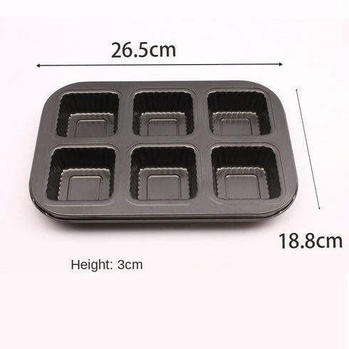 BWH-682 6-Hole Square Wave Baking Pan