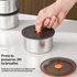 Stainless Steel Sealed Box Moisture-proof Lid Design 501-800ML Capacity Portable Kitchen Food Storage- 4 PIECES