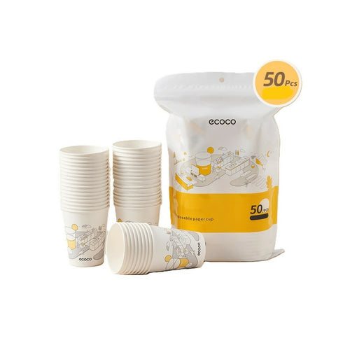 High Quality Disposable Paper Cups, Pack of 50