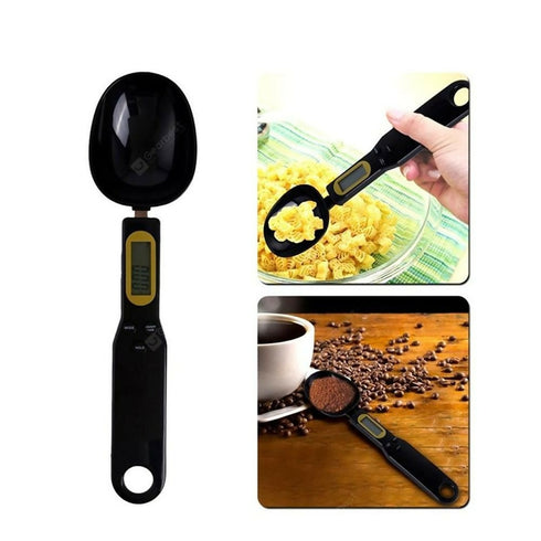 Smart Electronic Measuring Scale Spoon For Grams & Milligrams - Black