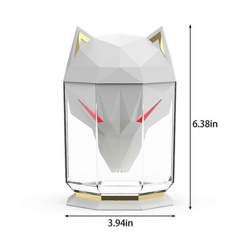 War Wolf Desktop Air Humidifier, Large Capacity Electric Air Diffuser with LED Light, USB Rechargeable for Home and Bedroom