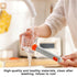 No Mess Fruit and Vegetable Peeler Kitchen Tool with Trash Can - orange