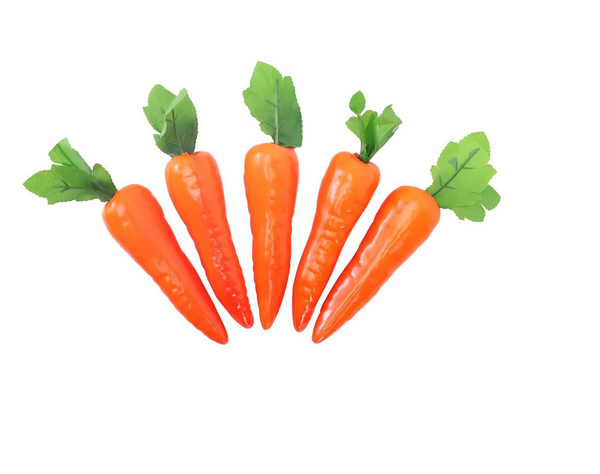 Artificial Carrots Plastic - Set of 5