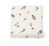 Twin Plush Blanket 168cm - White with Flowers