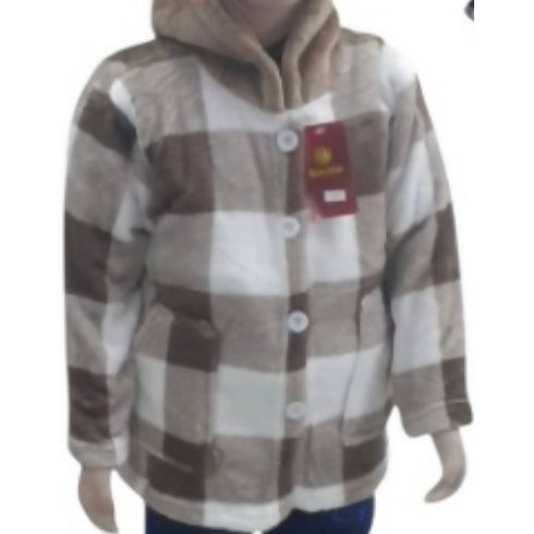 Baby Unisex Plaid Hooded Jacket