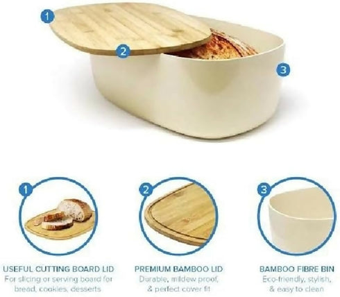 2-In-1 Bamboo Bread Bin