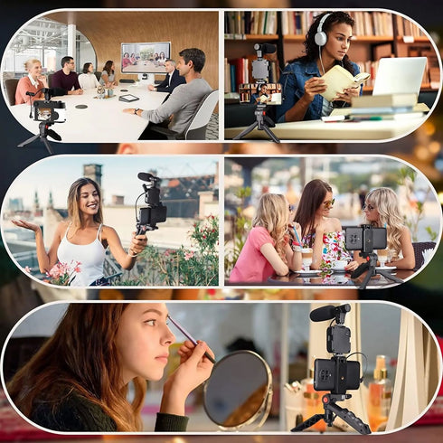 Portable Cellphone Video Manufacturing Kit with Microphone