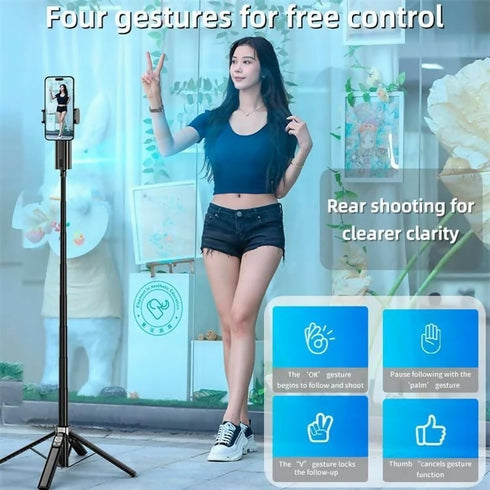 Auto Ai Face Tracking Camera Phone Tripod Stand 360° Rotating for Cell Phone Holder Selfie Sticks Tripod with Remote Controller