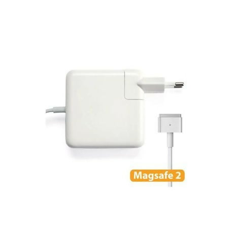 45W Magsafe 2 T Shape Replacement Charger Compatible with Macbook Air - White