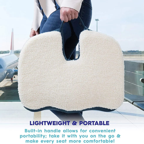 Memory Foam & Gel Seat Cushion Helps Helps Relieve