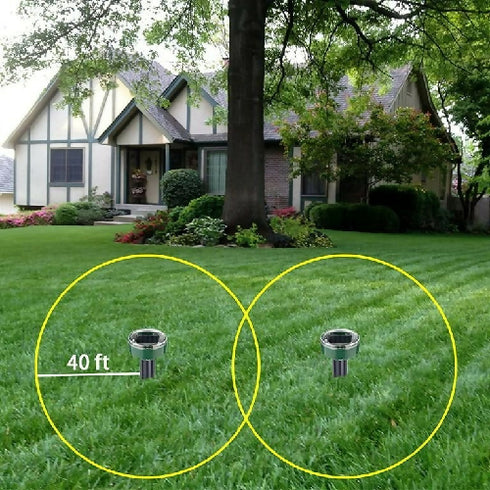 Pack of 2 Mole Repellent Solar Powered