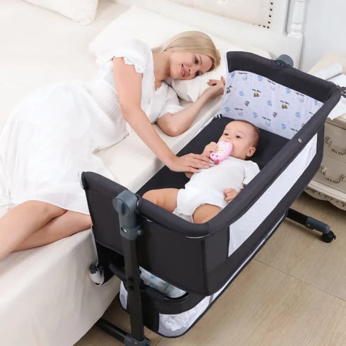 Multi-functional Baby Crib Portable Baby Cradlewith Adjustable Height Baby Bed