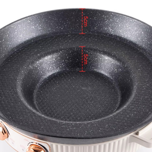 Electric Frying Pan 1600W Non Stick Coating Uniform Heating Large Cooking Surface