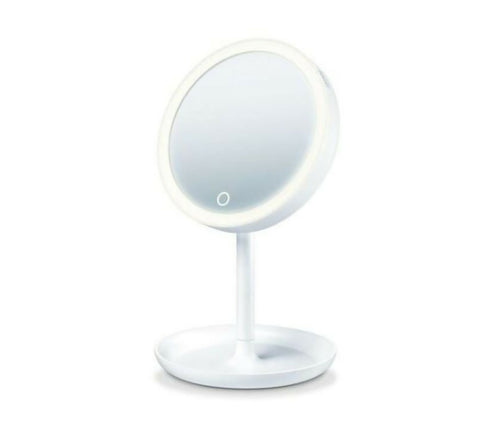 USB Rechargeable LED Desktop Compact Makeup Mirror with Light