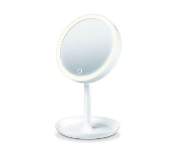 USB Rechargeable LED Desktop Compact Makeup Mirror with Light