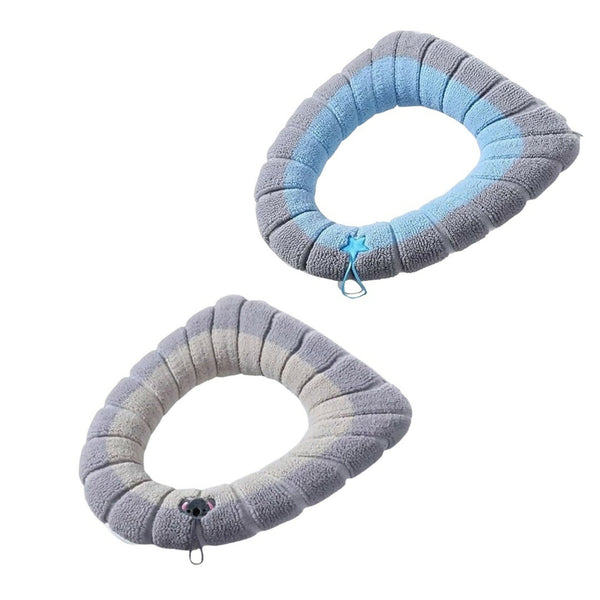 Toilet Seat Cover Cushion Thicker Warmer Stretchable Washable Cloth