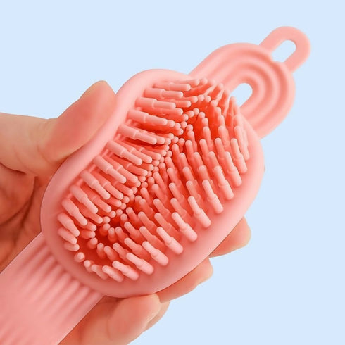 Cleaning and massage double-sided hair brush