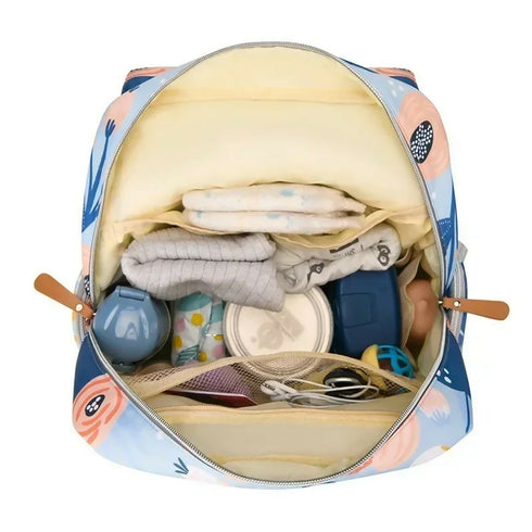 Backpack Diaper Changing Bags Oxford Mother and Baby Bag Nappy Bag -white