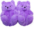 Teddy Bear Slippers purple (Uk3-Uk7) - One size