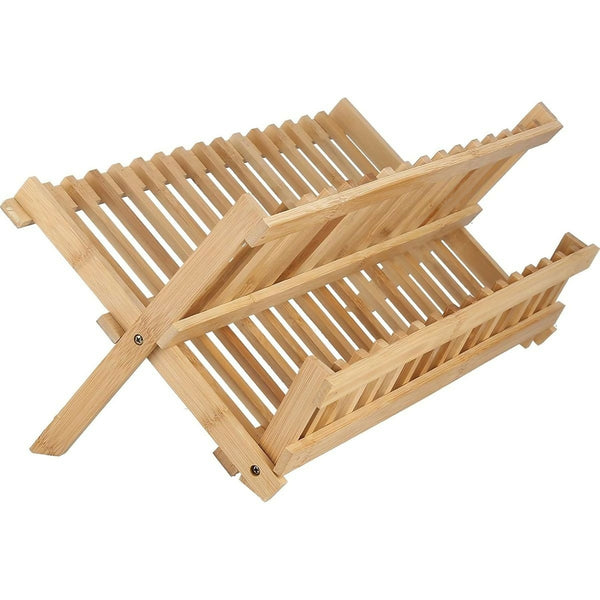 Foldable Bamboo Dish Drying Rack