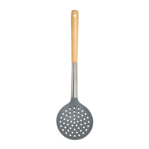 Beech Long Handle Silicone Spoon