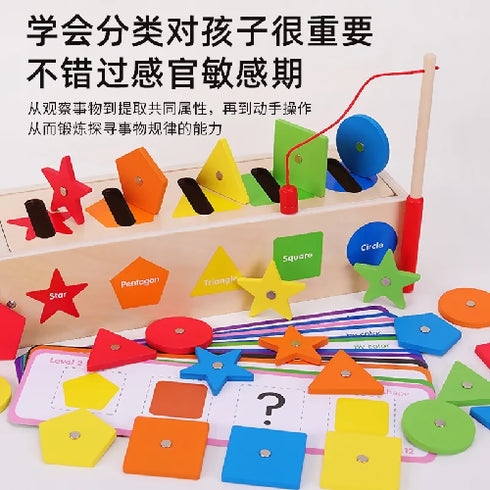 Wooden Magnetic Color Pairing Sorting Games