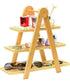 2 pcs Bamboo 3 Tier Serving Tray