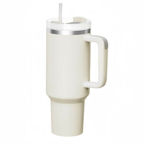 1.2L Tumbler with Handle Straw Lid, Stainless Steel Travel Mug - Dune